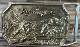 Vintage Remington Hunting Dog Shot Gun Belt Buckle  - £11.49 GBP
