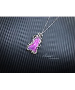 Handmade beautiful brass pendant with purple Dragon Veins Agate, Boho style - $123.00