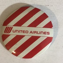 United Airlines Red And White Pinback Button Vintage J3 - £5.33 GBP