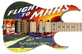 Guitar Skin Axe Wrap Flight to Mars 1950's Vibe Poster Right Electric 235 - $44.50