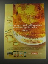 1991 Lipton Tea Ad - There&#39;s a name for decaffeinated tea that doesn&#39;t get lost  - £14.78 GBP