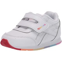 Reebok Baby-Girl's Royal Cljog 2 KC Sneaker, White/Radiant Red/Sunbaked Orange, - $34.35