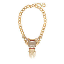 J.Crew Womens STATEMENT STONE FRINGE NECKLACE~*Natural*~NWT - $49.00