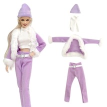 2 Set Princess Fashion Winter Outfit Party Clothes For Barbie Doll 1/6 Toys - £10.29 GBP