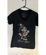 Minnie Mouse DISNEY STORE Sequin Sparkle Bling Striped T-Shirt Top Sz M - €11,09 EUR