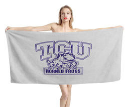 TCU Horned Frogs NCAAF Beach Bath Towel Swimming Pool Holiday Vacation Gift - £18.37 GBP+