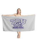 TCU Horned Frogs NCAAF Beach Bath Towel Swimming Pool Holiday Vacation Gift - £18.32 GBP+