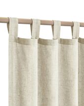 KOUFALL Retro 70s Linen Sheer Curtains, Bedroom/Living Room, 96" Sand, 2... - $55.40