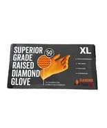 Diamond tech NITRILE GLOVES DISPOSABLE LATEX FREE X 50 PAIRS BLACK OR OR... - $18.44