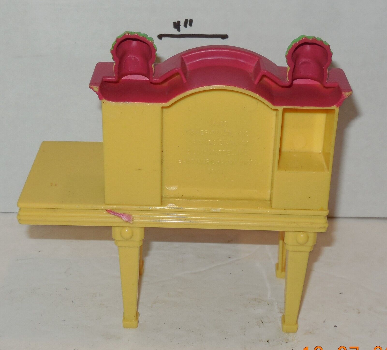 LOVING FAMILY DOLLHOUSE FISHER PRICE HOME OFFICE COMPUTER DESK Pull-out Keyboard Item image 3