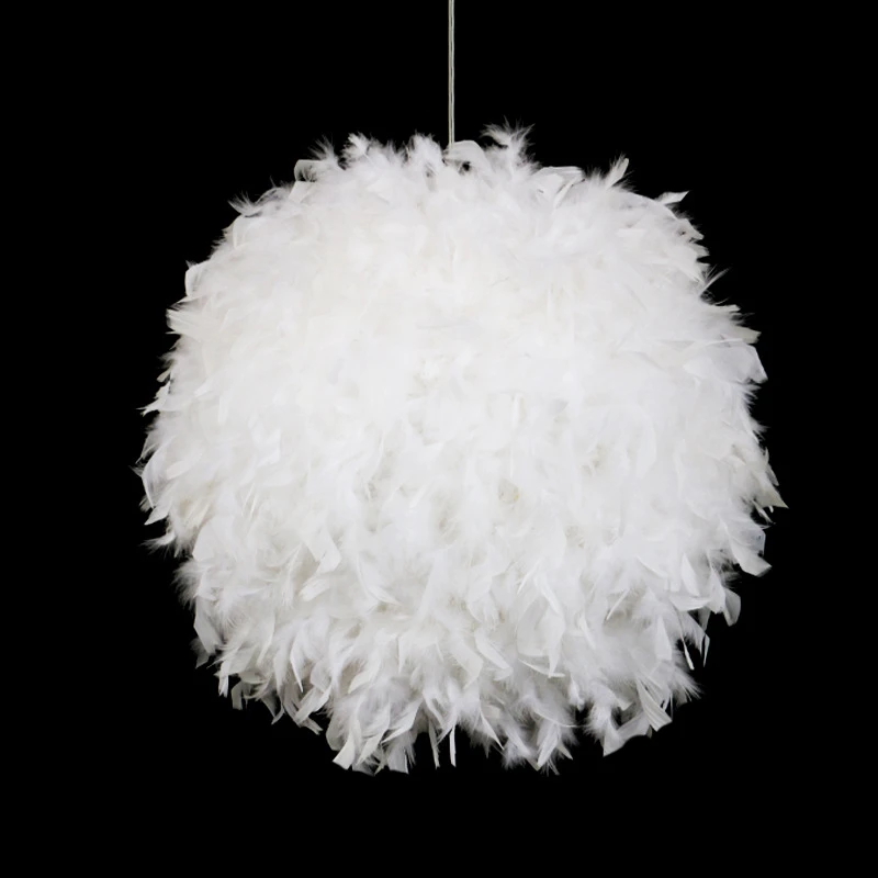 LED Romantic Feather Ceiling Pendant Lights  Creative Dreamy E27 room Living Din - £166.92 GBP