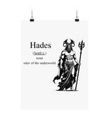 Mythology Wall Art, Hades Poster, Greek Mythology Home Decor, 12&quot; x 16&quot; - $23.82 CAD