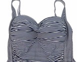 Niptuck Swim One Piece Swimsuit Bikini Size 8 Blue White Striped Multi F... - $18.80