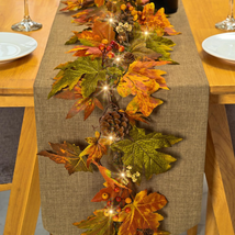 Artgar Fall Maple Leaf Garland, 6 Ft Fall Decor Garland with Pine Cones Berries, - $44.71