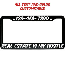 Real Estate Is My Hustle Custom For Realtors Aluminum Car License Plate Frame - £15.24 GBP