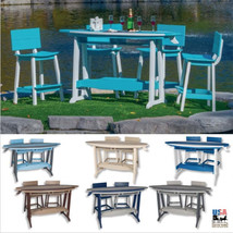 6&#39; SURFBOARD TABLE &amp; 4 CHAIRS - 4 Season Poly Furniture Set - £1,951.45 GBP