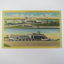 Linen Postcard Washington National Airport Terminal Washington DC Vintage 1948 - £8.00 GBP
