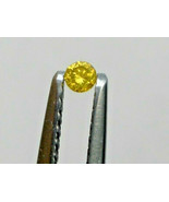 YELLOW DIAMOND GEM ROUND CUT SHAPE AFRICAN GENUINE COLORED NATURAL MINI ... - $108.85