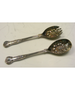Vintage EPNS Fork Spoon Serving Set Raised Fruit Design Made in England ... - €42,21 EUR