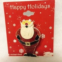 Santa Claus Pin Brooch Nickel Free St Nicholas Christmas Stocking Stuffer NEW - £4.76 GBP