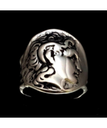 Sterling silver ring Alexander the Great coin Macedonia ancient Greek Ki... - $149.41 CAD