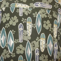 Aloha Hawaiian Surf Board Shirt Size 2X Green Blue Hibiscus Flowers Rout... - $19.69