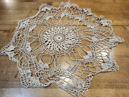 Vintage Crochet BEIGE Doily - £9.27 GBP