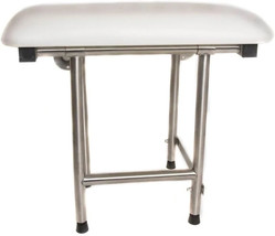 Bathroom Shower Bath Chair Seat Folding Wall-Mounted Padded Stainless St... - $197.99