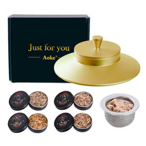 Cocktail Smoker kit, AOKE Golden Metallic Whiskey Smoker Kit with 4 Flav... - $161.99