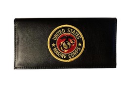 New US Marines Design Leather Checkbook Cover - £17.26 GBP
