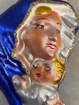 Vintage Christopher Radko Madonna &amp; Child Mary Baby Jesus Christmas Ornament Tag - $29.99