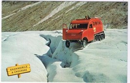 Alberta Postcard Snowmobile &amp; Crevasse Columbia Icefield Athabaska Glacier - $1.97