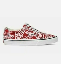 NEW VANS Men Doheny Size 9 Casual Low Top Canvas Skate Shoes Reds Off The Wall - £45.53 GBP