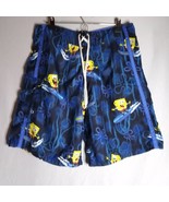 Nickelodeon Spouge Bob Men&#39;s Swim Shorts Blue Multicolor Size 34 Waist - £14.02 GBP