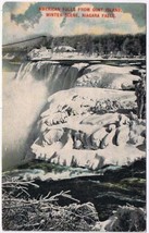 Postcard American Falls From Goat Island Winter Scene Niagara Falls - $3.95