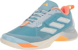 adidas Womens Avacourt Tennis Shoes 6 Preloved Blue/White/Screaming Orange - $140.00