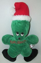 Sugar Loaf Christmas plush naughty or nice green cactus plant tree Santa hat - £4.25 GBP