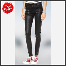 Women&#39;s Leather Pants Genuine Lambskin Leather Party Skinny Legging Trou... - $160.80 CAD