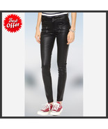 Women&#39;s Leather Pants Genuine Lambskin Leather Party Skinny Legging Trou... - $161.21 CAD
