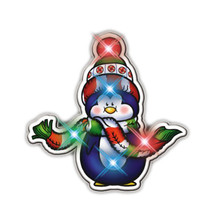 Penguin with Scarf Flashing Body Light Lapel Pins - £18.14 GBP