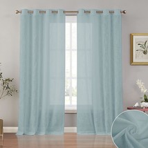 Rustic Flax Linen Grommet Voile Drapes, 52 By 84 Inches (2 Panels), By - £34.23 GBP