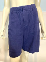 Soft Surroundings Navy Elastic Waist Crinkle Shorts Size M - $28.49