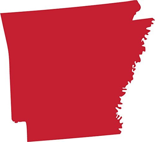 Picniva red Arkansas AR map removable Vinyl Wall Decal Home Dicor 3 inch... - $3.91