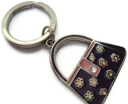 Relic Key Chain Keyring Purple Purse Bag Flowers - $9.89