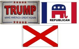 3x5 Trump White #2 Republican State of Alabama Wholesale Set Flag 3x5 BEST Garde - £18.09 GBP