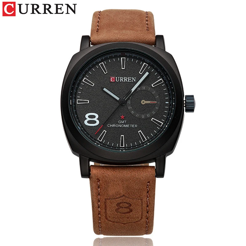 CURREN Clic Leather Men   Waterproof Watch Men  Clock Date Male Wristwatch  Masc - £96.79 GBP