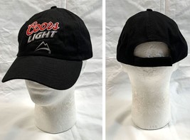 Coors Light Beer Embroidered Baseball Hat Mens Rocky Mountains Black - £17.01 GBP