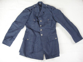Air Force Uniform Dress Blue Wool Serge Men&#39;s Coat 37R 1950s USAF Jacket - $28.21