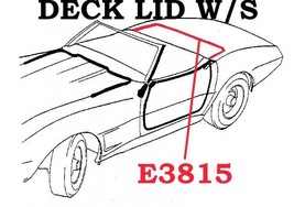 1968-1975 Corvette Weatherstrip Deck Lid Convertible USA - £60.06 GBP