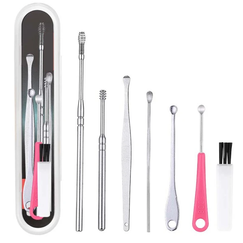 5/6/7Pc/set Ear  Pickers Stainless Steel Earpick  Remover Curette Ear Pi... - £29.99 GBP